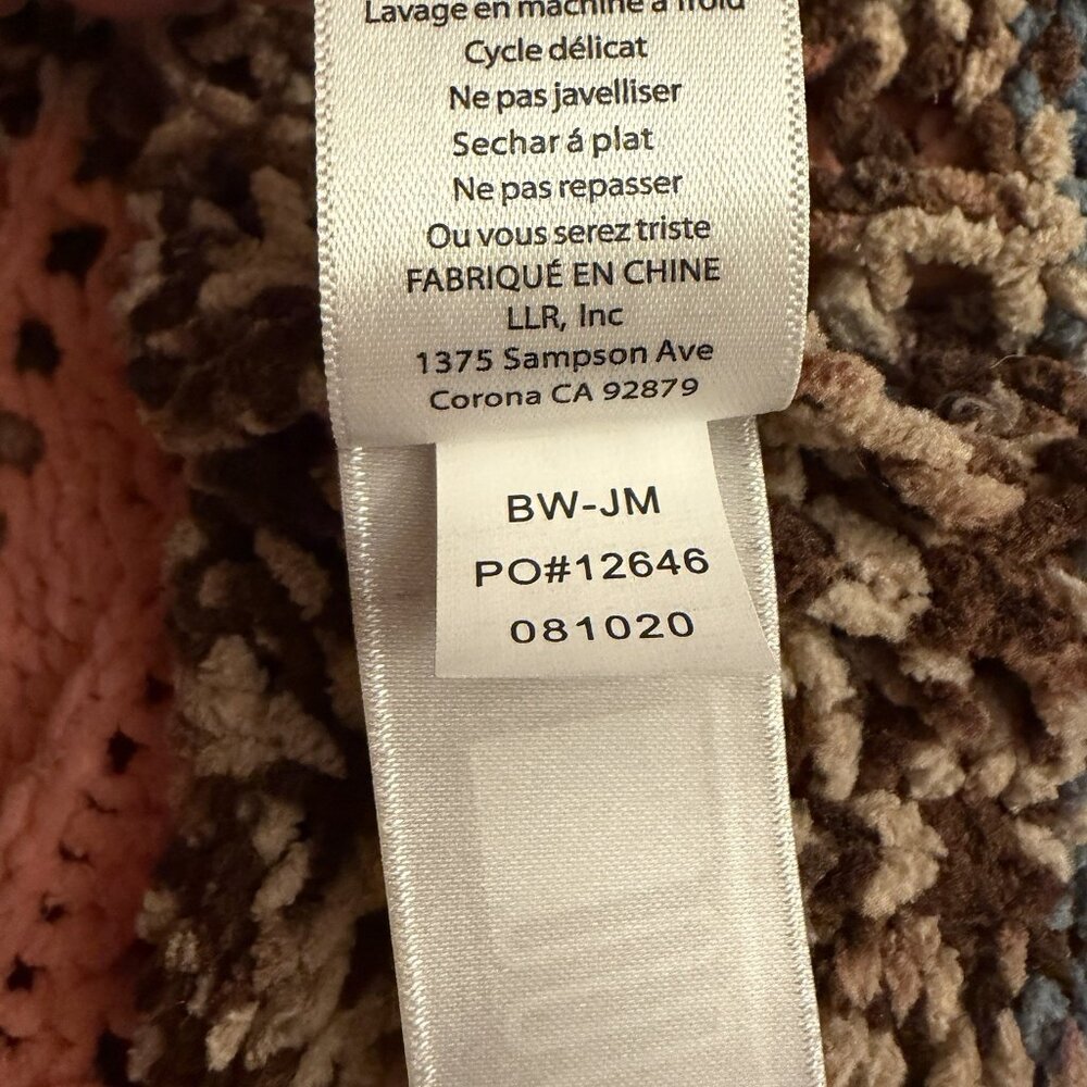 LuLaRoe Britney Chunky Knit‎ Colorblock Sweater – Size L - Picture 8 of 9